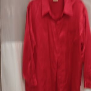Roaman's Vibrant Red Blouse
